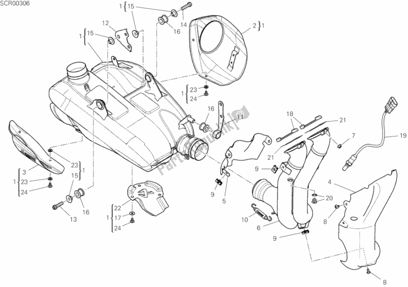 Todas las partes para 31a - Sistema De Escape de Ducati Superbike Panigale 25 Anniversario 916 USA 1100 2020